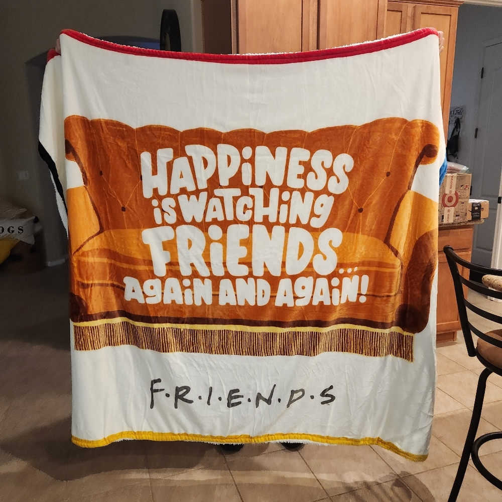 FRIENDS TV SHOW Happiness Is Watching Friends Oversized Blanket, 60x80